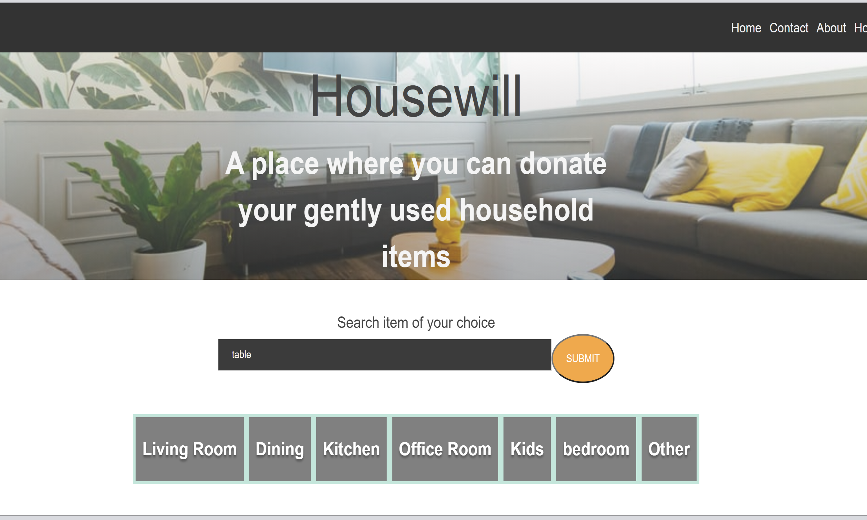 screenshot of artsy project
